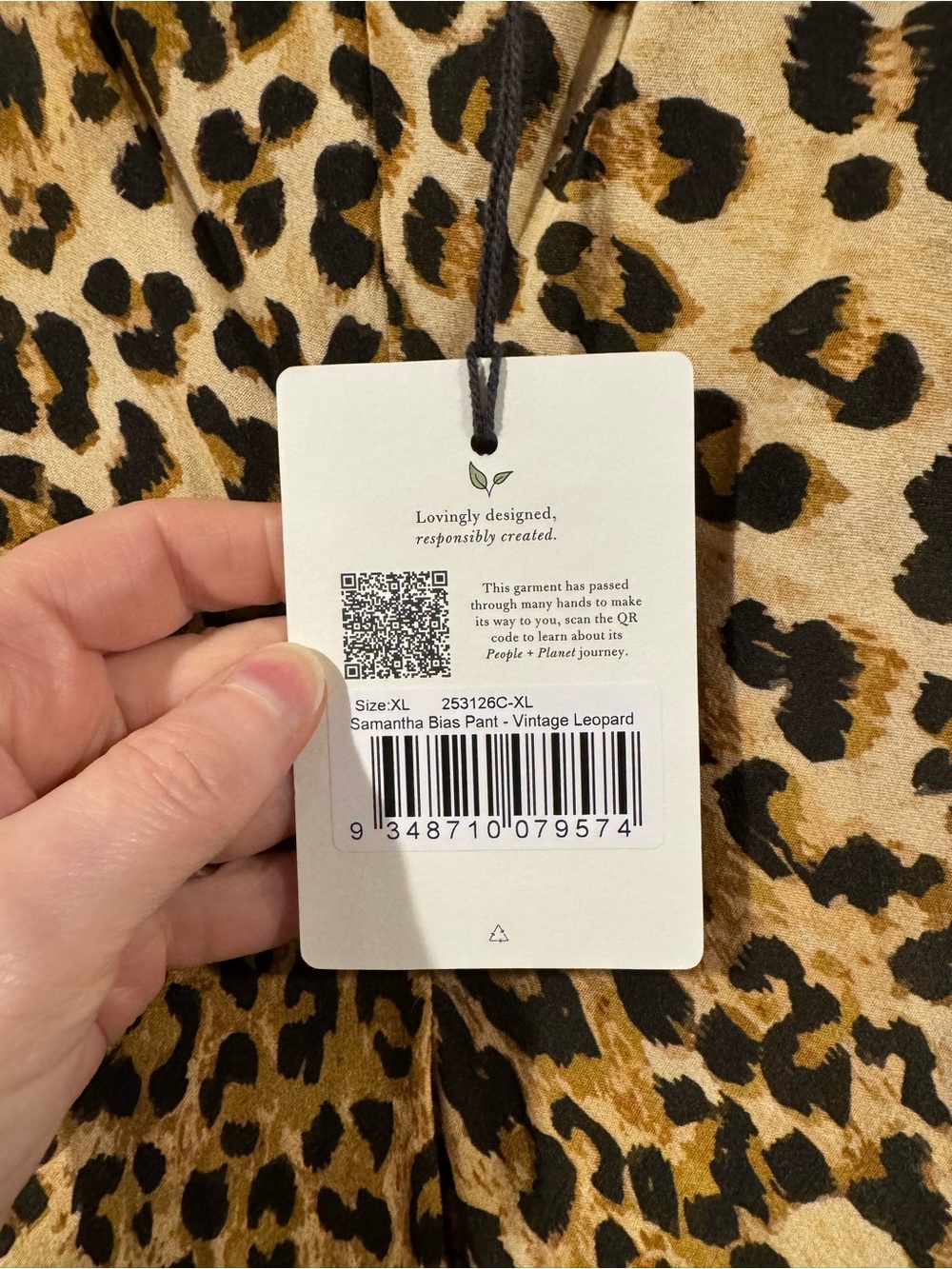 Spell samantha bias pant vintage leopard XL Tan/Black BNWT - Picture 2 of 5
